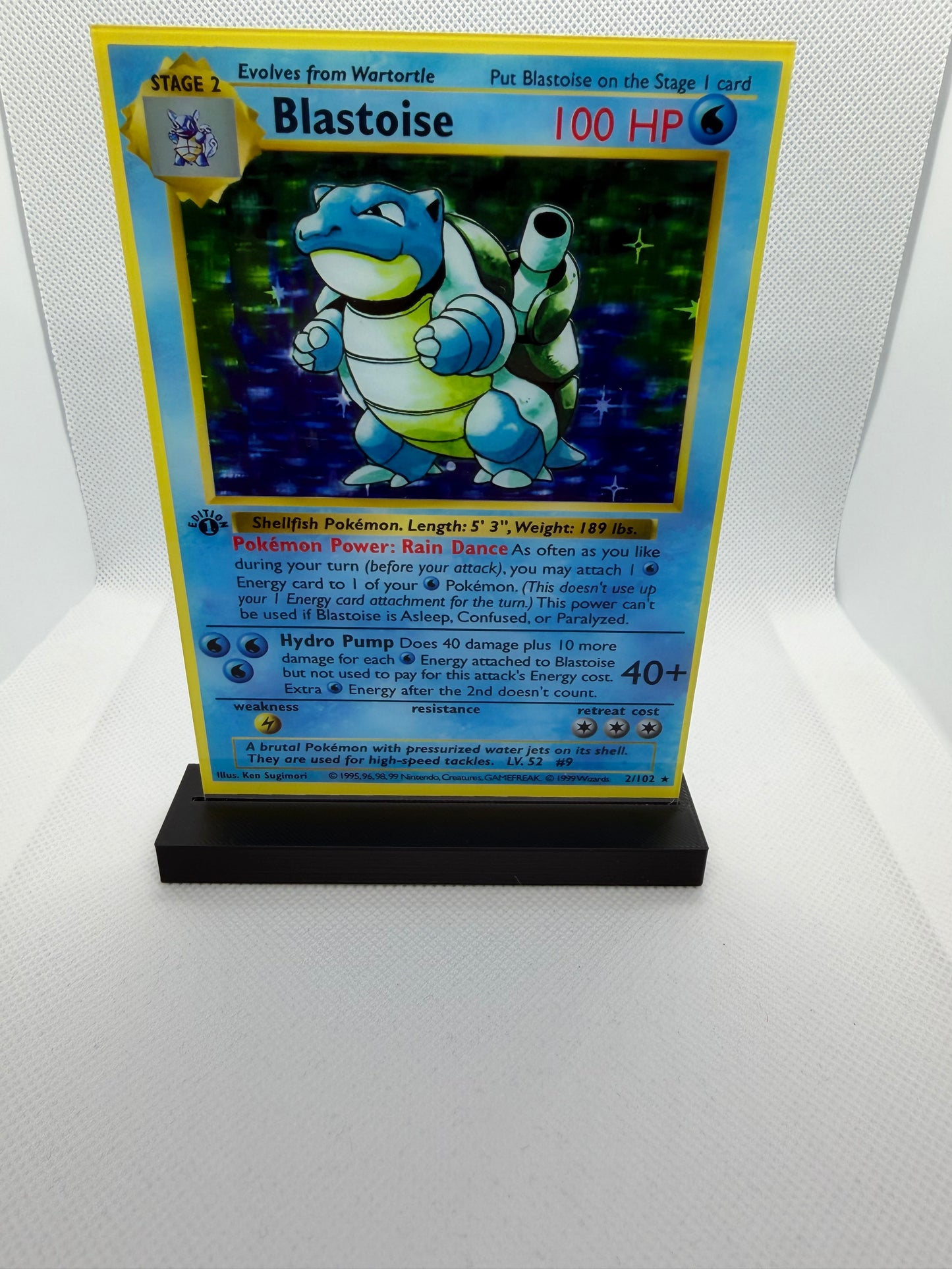 Pokemon Trading Card Display Plaque | UV Printed | 3D Printed Stand