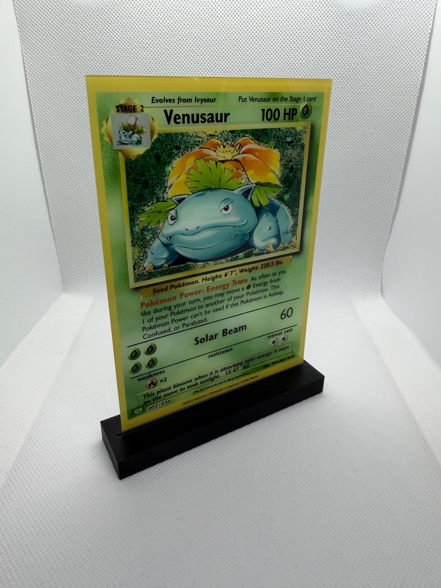 Pokemon Trading Card Display Plaque | UV Printed | 3D Printed Stand