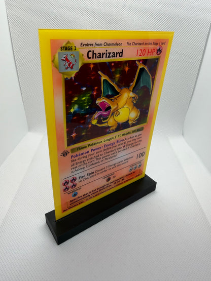 Pokemon Trading Card Display Plaque | UV Printed | 3D Printed Stand