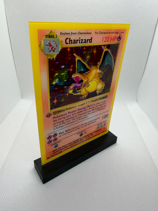 Pokemon Trading Card Display Plaque | UV Printed | 3D Printed Stand