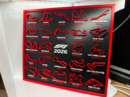 F1 2026 Season Circuit Board