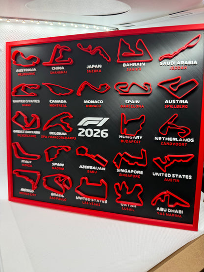 F1 2026 Season Circuit Board