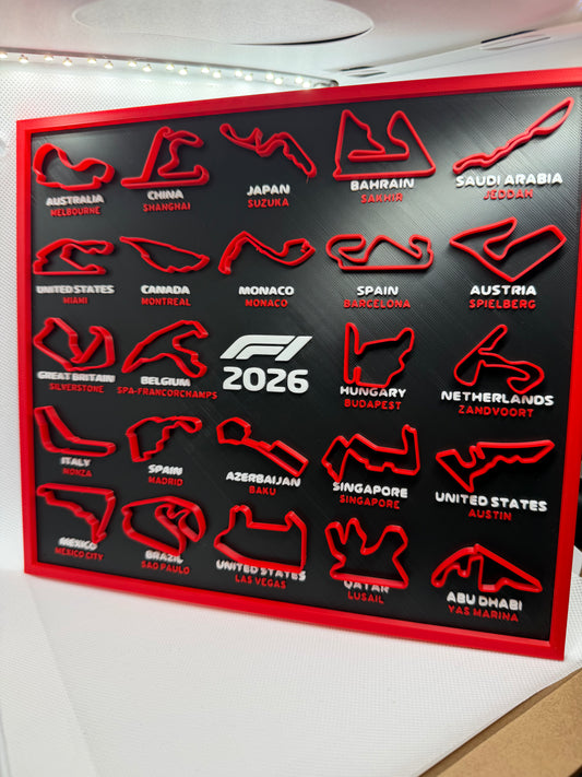 F1 2026 Season Circuit Board